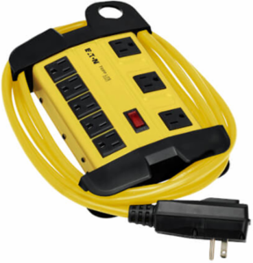 8-Outlet Safety Power Strip with 25 ft Cord, GFCI, Rugged Metal Case