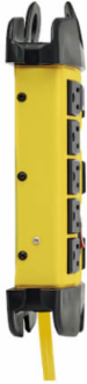 8-Outlet Safety Power Strip with 25 ft Cord, GFCI, Rugged Metal Case