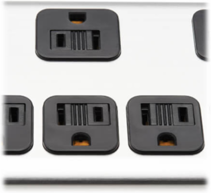 Surge Protector, 8-Outlet, 1 USB-A + 1 USB-C (3.9A Shared), 8 ft Cord, 2100 Joules, Metal Housing