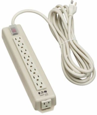 9-Outlet Power Strip with 15 ft Cord, Metal Case, 15A Circuit Breaker