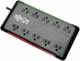 10-Outlet Surge Protector, 6 ft Cord, 2880 Joules, Black Housing