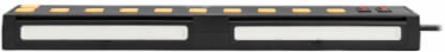 Surge Protector, 10-Outlet with Swivel Light Bars, 2 USB Ports, 6 ft Cord, 1350 Joules, Black