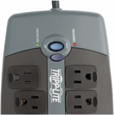 10-Outlet Surge Protector, 2395 Joules, 8 ft. Cord, Black Housing