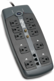 10-Outlet Surge Protector, 8 Ft Cord, 3345 Joules Protection