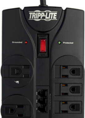 12-Outlet Surge Protector with 8-ft Cord, 2160 Joules, Tel/Modem Protection