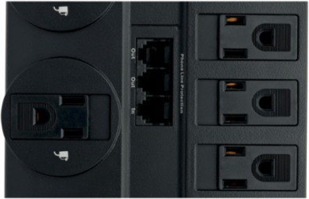 12-Outlet Surge Protector with 8-ft Cord, 2160 Joules, Tel/Modem Protection