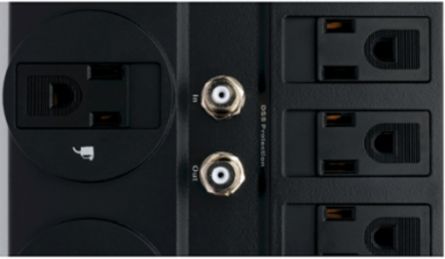 12-Outlet Surge Protector, 2880 Joules, 8 ft Cord, RJ11/Coax Protection