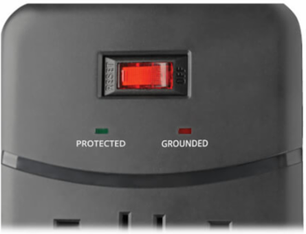 12-Outlet Surge Protector 4320 Joules, 8 ft Cord, 2 USB Ports, Black