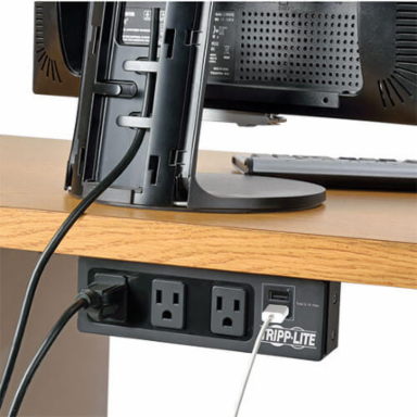 3-Outlet Surge Protector, 510 Joules, 10 ft. Cord, 2 USB Ports