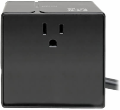 Cube Surge Protector, 3-Outlet, 5-15R, 6 USB Charging Ports, 1800 Joules, 8 ft Cord, Antimicrobial