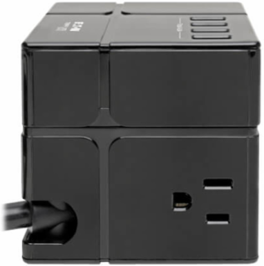 Cube Surge Protector, 3-Outlet, 5-15R, 6 USB Charging Ports, 1800 Joules, 8 ft Cord, Antimicrobial