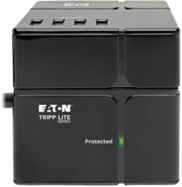 Cube Surge Protector, 3-Outlet, 5-15R, 6 USB Charging Ports, 1800 Joules, 8 ft Cord, Antimicrobial