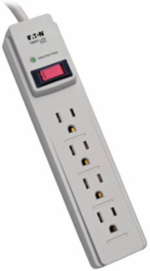 Protect It! 4-Outlet Surge Protector, 4 Ft Cord, 450 Joules, 15A