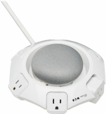 Conference Power Surge Protector, 4 Rotating Outlets, USB-C & 3 USB-A, 10 ft Cord, Antimicrobial