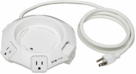 Conference Power Surge Protector, 4 Rotating Outlets, USB-C & 3 USB-A, 10 ft Cord, Antimicrobial