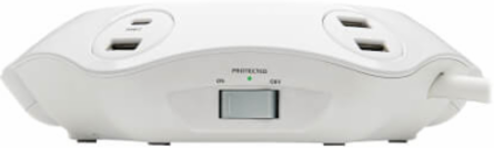 Conference Power Surge Protector, 4-Outlet, USB-C & 3 USB-A Ports, Micro-USB, 8 ft Cord
