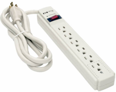6-Outlet Surge Protector 790 Joules 6 ft. Cord Light Gray Housing