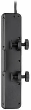 6-Outlet Clamp-Mount Surge Protector, 2100 Joules, 6 ft Cord, 2 USB Ports