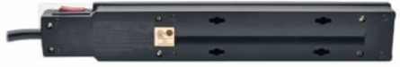 6-Outlet Surge Protector 1440 Joules 6 ft Cord Right-Angle Plug Black