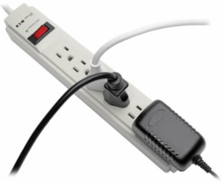 6-Outlet Surge Protector, 8 ft Cord, 990 Joules, Light Gray