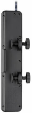 Surge Protector, 6-Outlet, 2 USB Ports, 8 ft Cord, 5-15P, 2100 Joules, Antimicrobial, Black