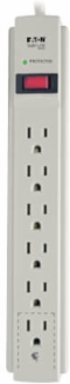 6-Outlet Surge Protector, 15 ft Cord, 790 Joules, Light Gray Housing