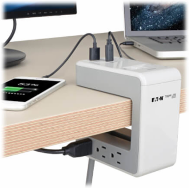 6-Outlet Surge Protector with 8 ft Cord, 1080 Joules, 3A USB-C