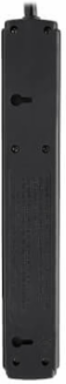6-Outlet Surge Protector, 6 ft Cord, 360 Joules, Diagnostic LED, Black Housing
