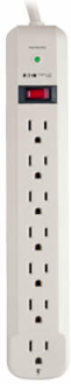 7-Outlet Surge Protector, 12 ft Cord, 1080 Joules, Light Gray Housing