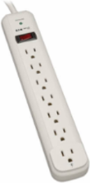 7-Outlet Surge Protector, 12 ft Cord, 1080 Joules, Light Gray Housing