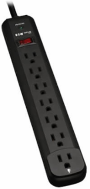 7-Outlet Surge Protector, 12 ft Cord, 1080 Joules, 15A Circuit Breaker
