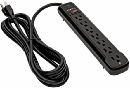 7-Outlet Surge Protector, 12 ft Cord, 1080 Joules, 15A Circuit Breaker