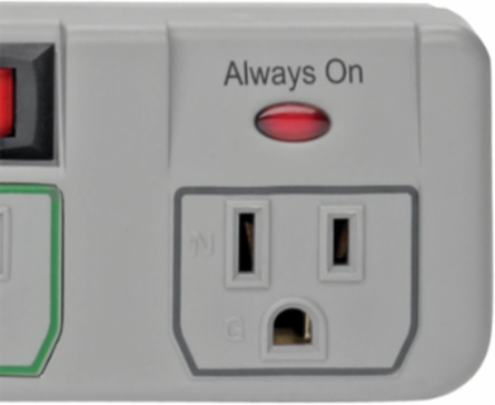 Eco-Surge 7-Outlet Surge Protector, 6 Ft Cord, 1080 Joules, 1800 Watts