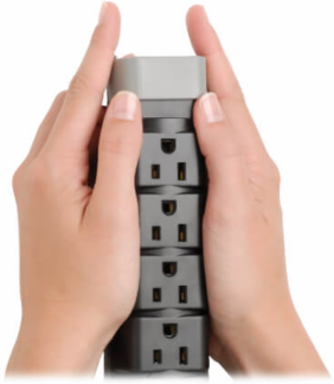 8-Outlet Surge Protector 2160 Joules, 6 ft Cord, Tel/DSL Protection