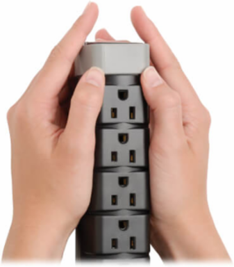 8-Outlet Surge Protector 2160 Joules, 6 ft Cord, Tel/DSL Protection