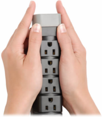 8-Outlet Surge Protector 2160 Joules, 6 ft Cord, Tel/DSL Protection