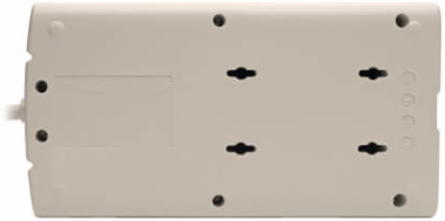 8-Outlet Surge Protector, 8 ft Cord, 1440 Joules, Light Gray Housing