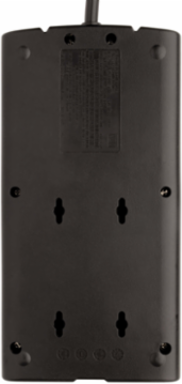 8-Outlet Surge Protector 1440 Joules 8 ft Cord Black Housing