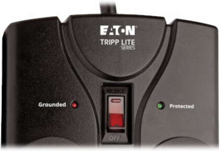 8-Outlet Surge Protector 1440 Joules 8 ft Cord Black Housing