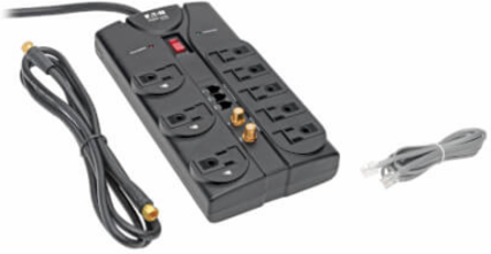 8-Outlet Surge Protector with 2160 Joules, 8-ft. Cord, RJ11 Protection