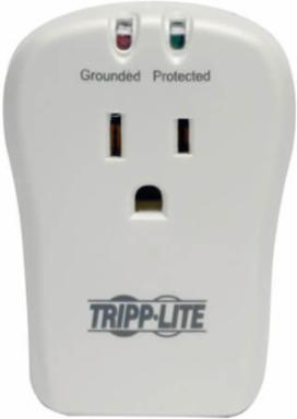 1-Outlet Portable Surge Protector, 1080 Joules, 120V AC, Direct Plug-In