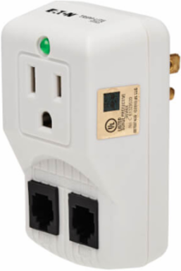 1-Outlet Portable Surge Protector, 1080 Joules, 120V AC, Direct Plug-In