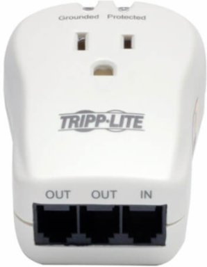 1-Outlet Portable Surge Protector, 1080 Joules, 120V AC, Direct Plug-In