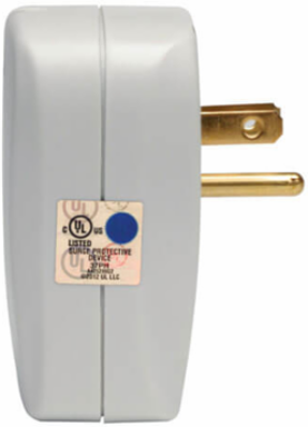 1-Outlet Portable Surge Protector, 1080 Joules, 120V AC, Direct Plug-In