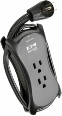 Travel Surge Protector with 3 Outlets, 18 Inch Cord, 1050 Joules, 2 USB Ports