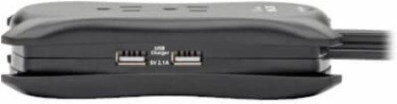 Travel Surge Protector with 3 Outlets, 18 Inch Cord, 1050 Joules, 2 USB Ports