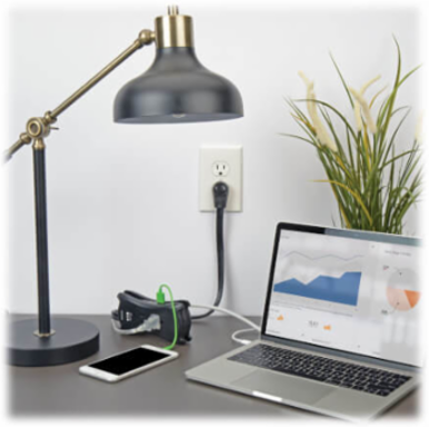 Travel Surge Protector with 3 Outlets, 18 Inch Cord, 1050 Joules, 2 USB Ports