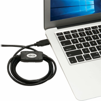 USB-A to RJ45 Rollover Console Cable, 6 ft., 250 Kbps, Black