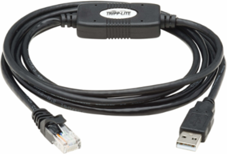 USB-A to RJ45 Rollover Console Cable, 6 ft., 250 Kbps, Black