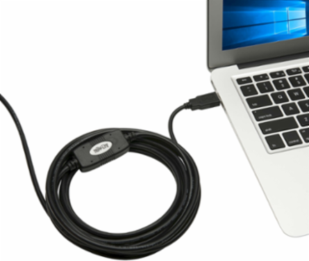 USB-A to RJ45 Console Cable, 15 ft, 250 Kbps, PVC, Black
